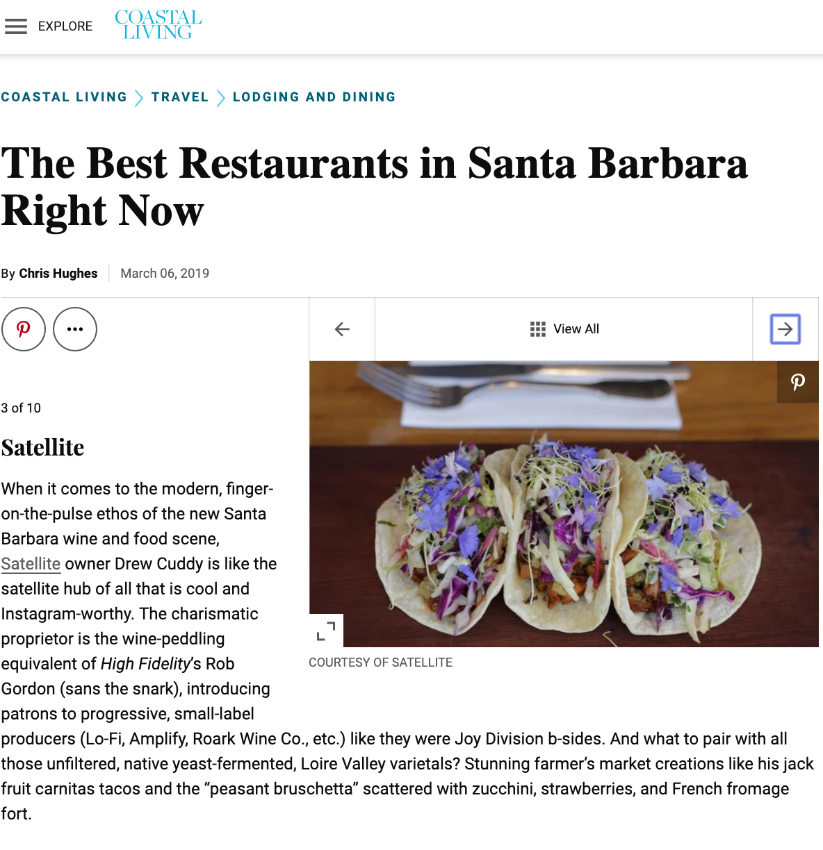 Best Restaurants in Santa Barbara - Satellite
