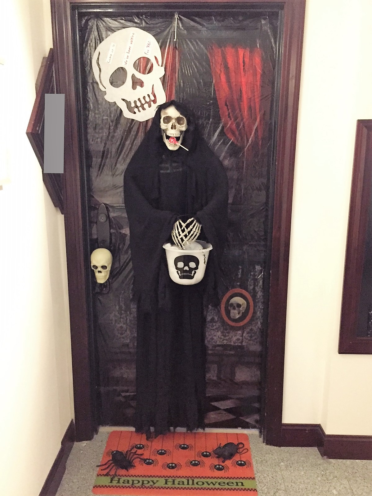 Entry 1 - John Doe - Trick or Treating Skeleton "Come on in, We've been waiting for you"