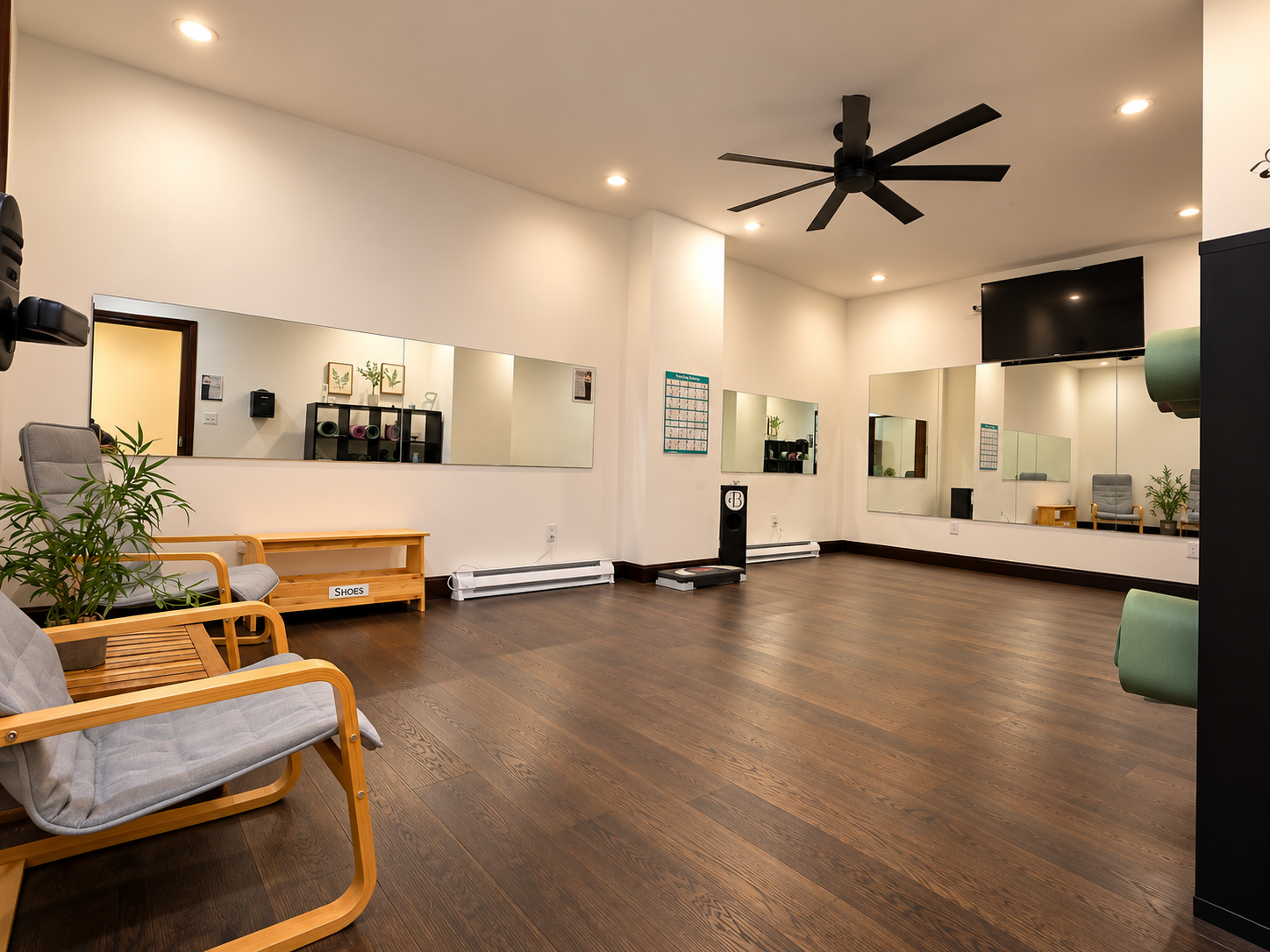 Hot yoga room