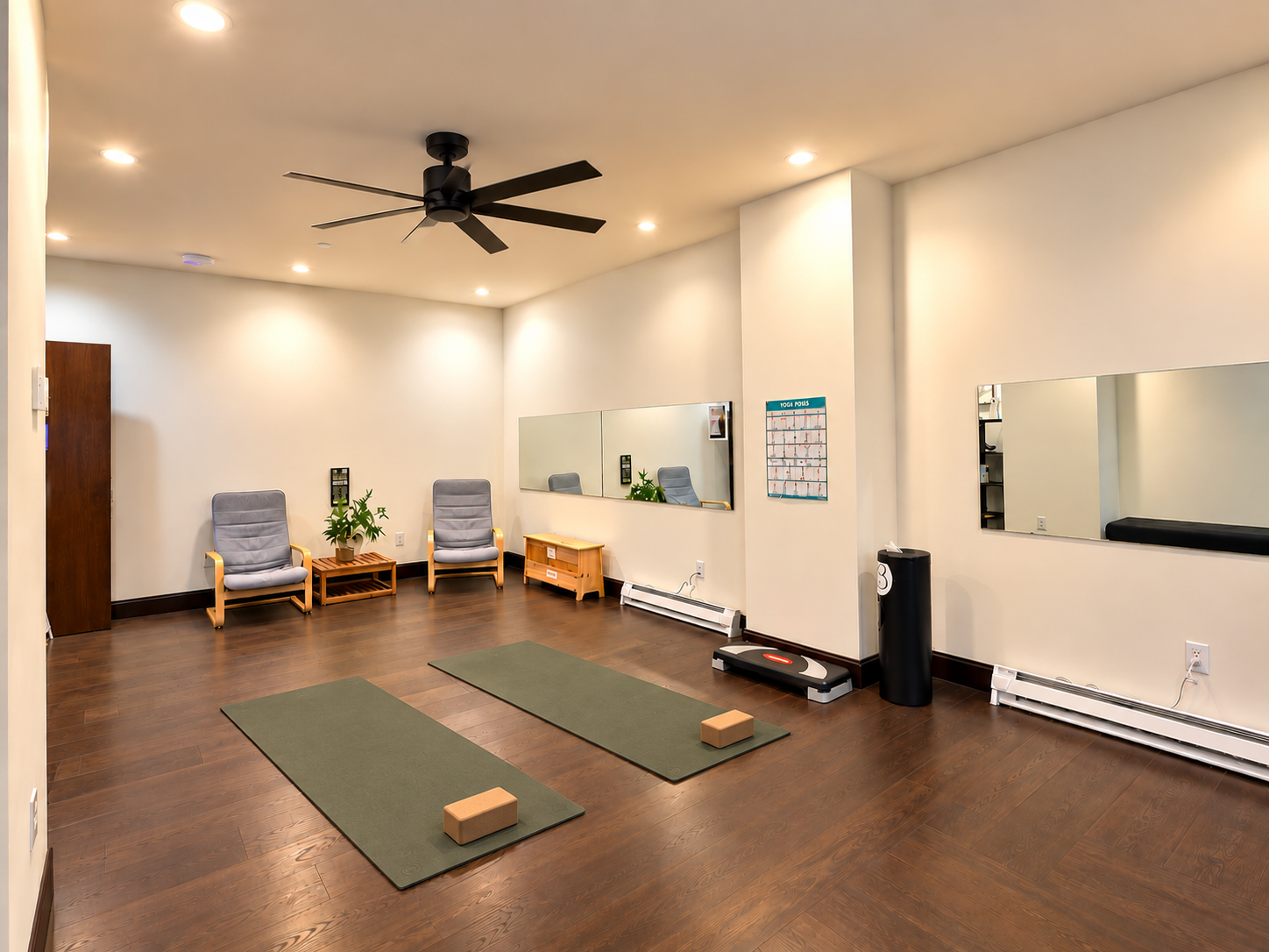 Hot yoga room