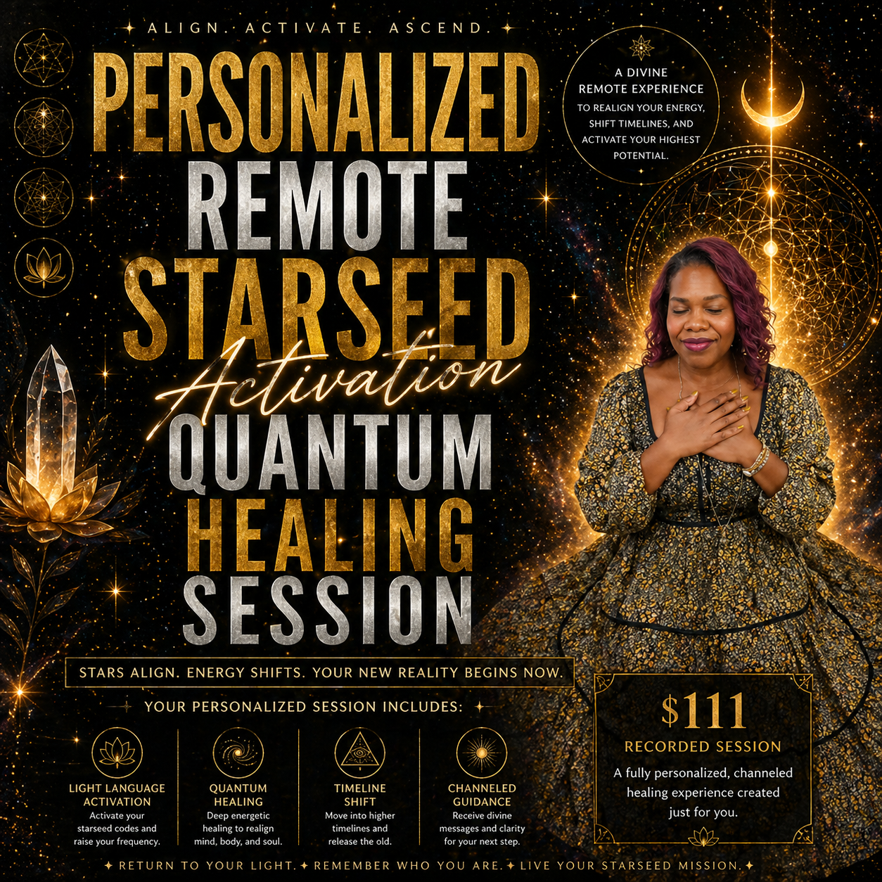✨ Personalized Starseed Activation + Quantum Healing Experience