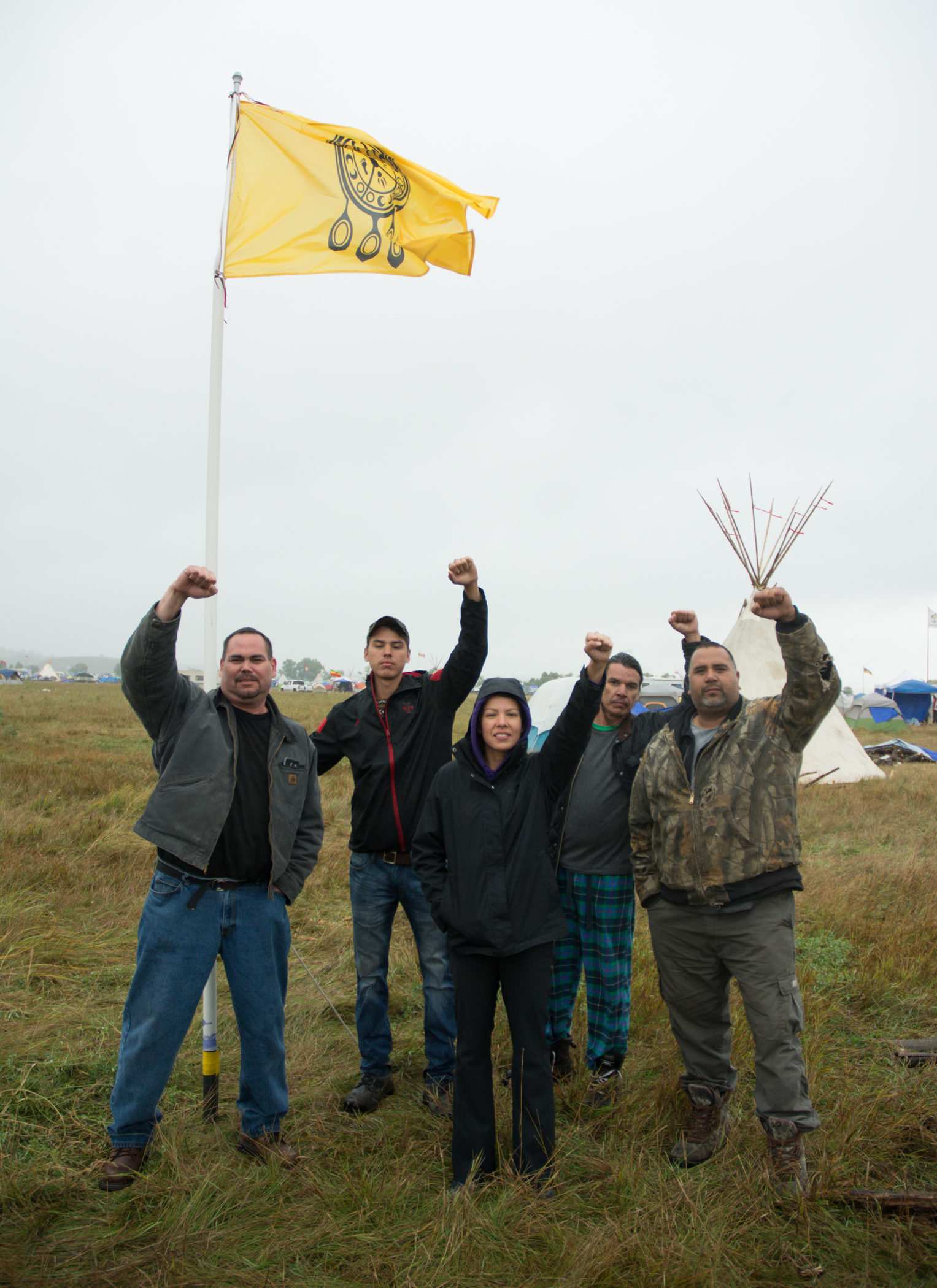 Supporters from Canada standing in solidarity. 