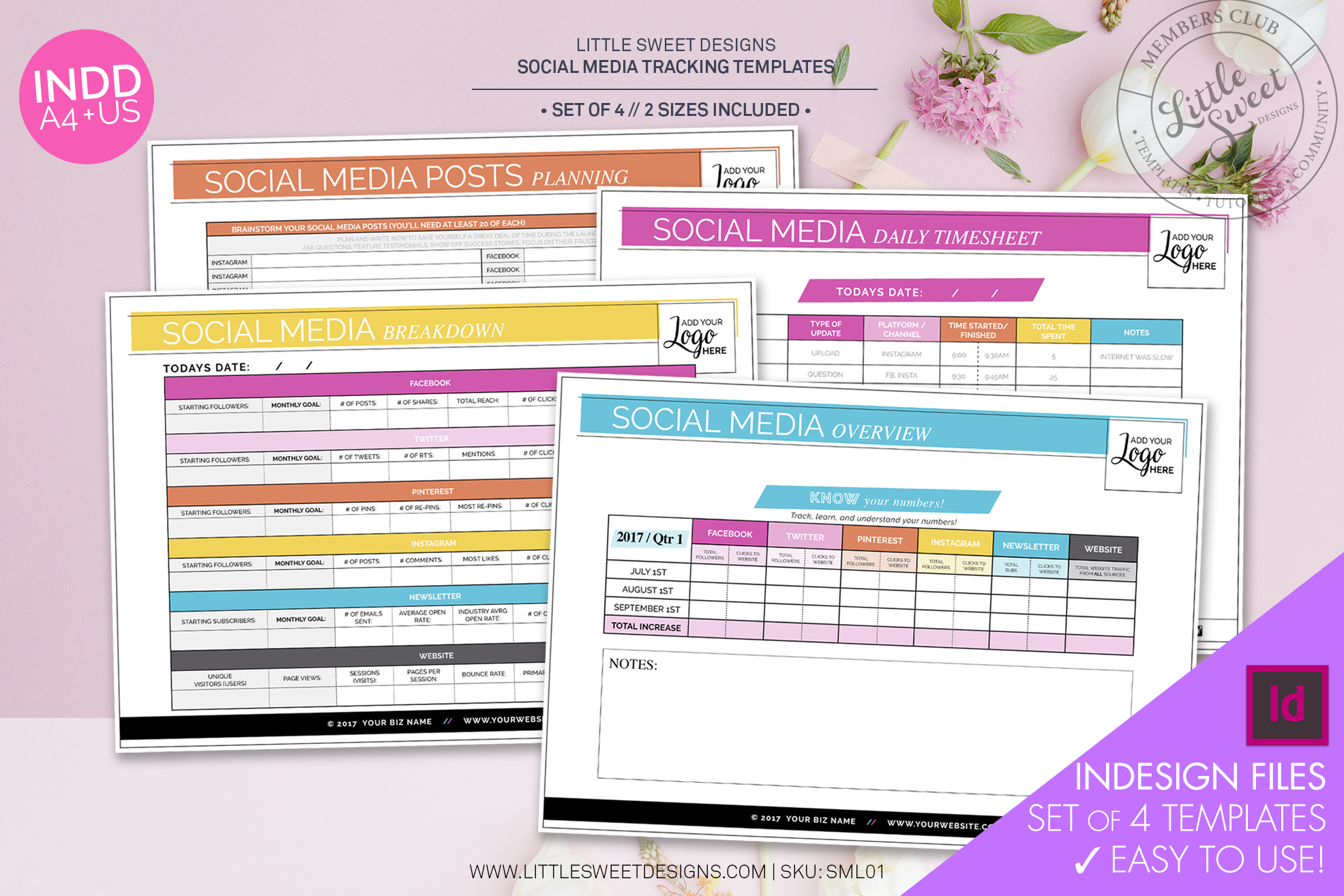 Note: This set of templates uses 'Master Pages' & 'Tables' (for advanced users) - Master Pages h ow-to lesson can be found here . - Tables how-to lesson coming soon.
