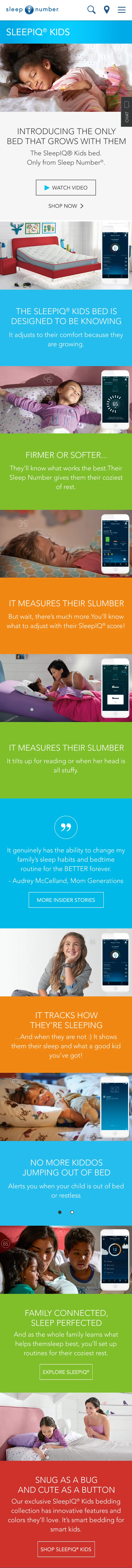 SleepIQ Kids - Mobile Site