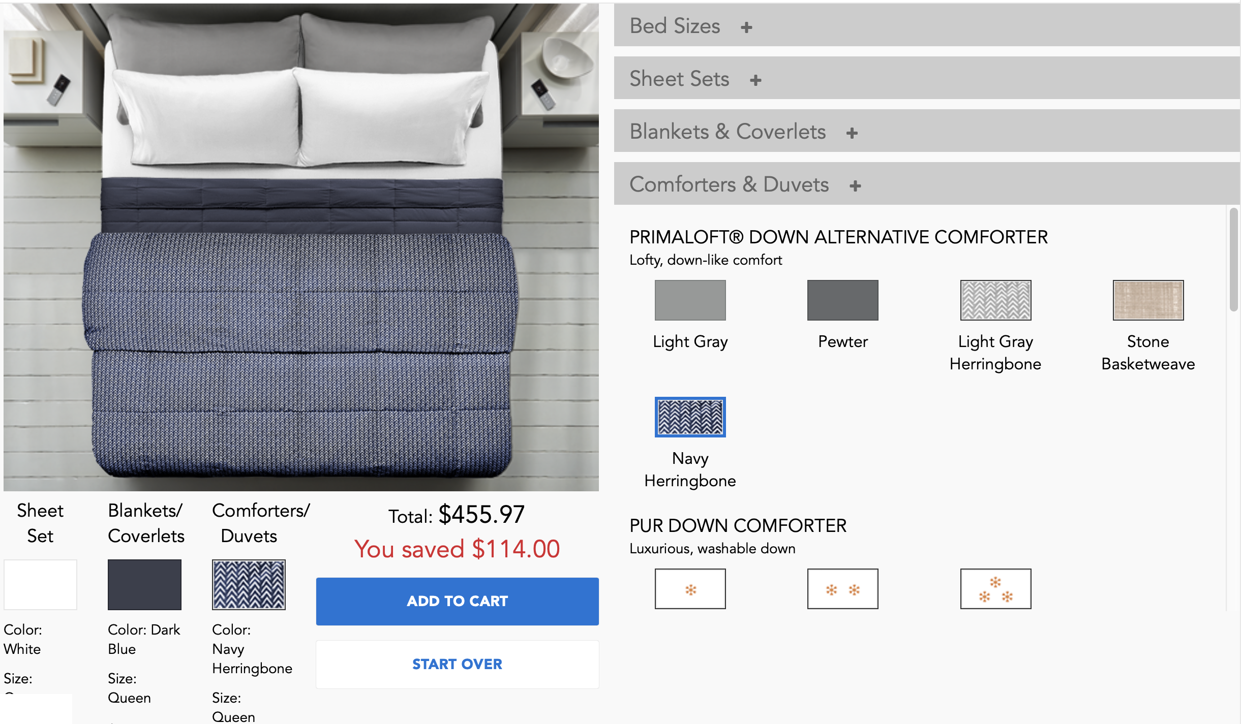 Comfforter changed Bedding image desktop