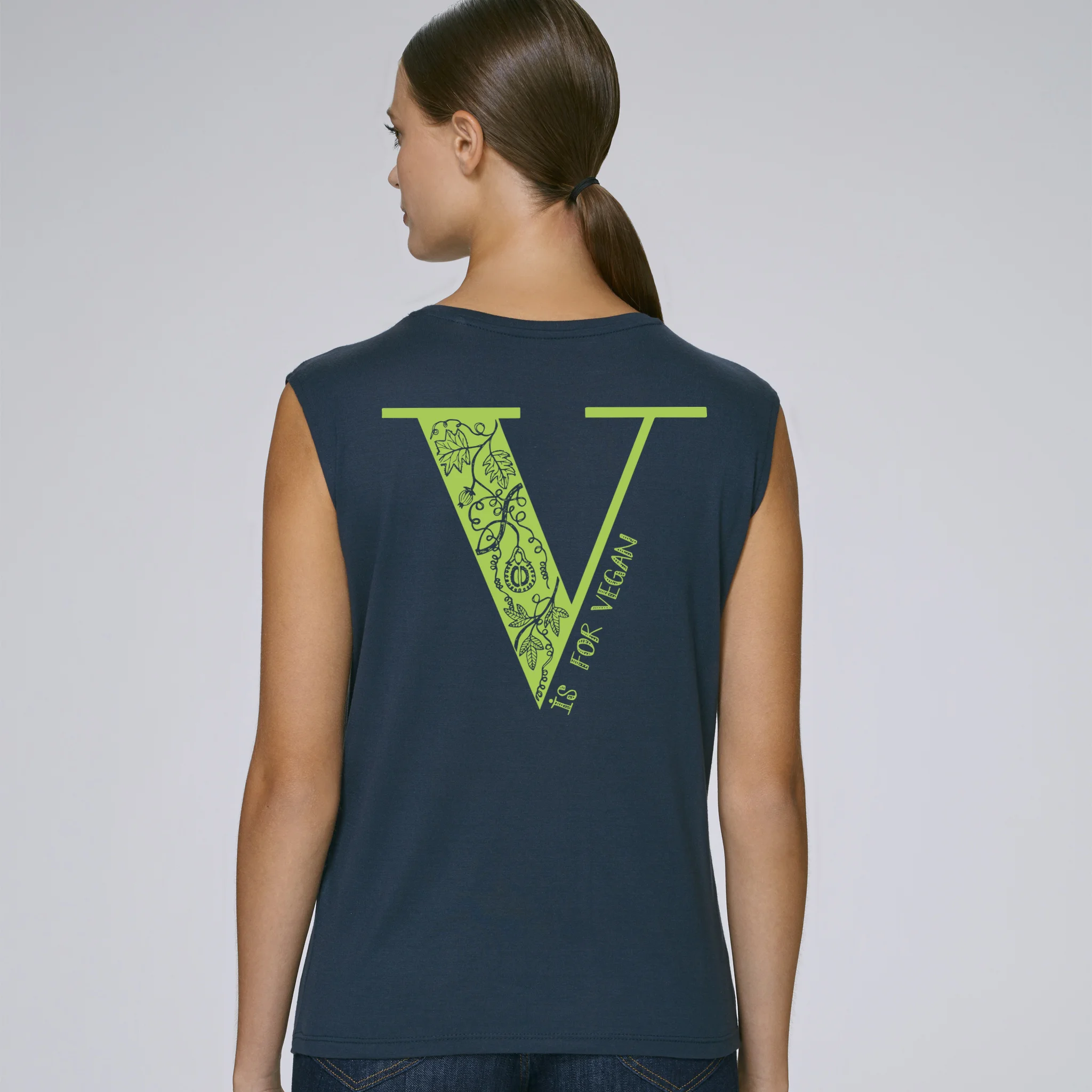 vegan sleeveless tshirt organic cotton yogitown