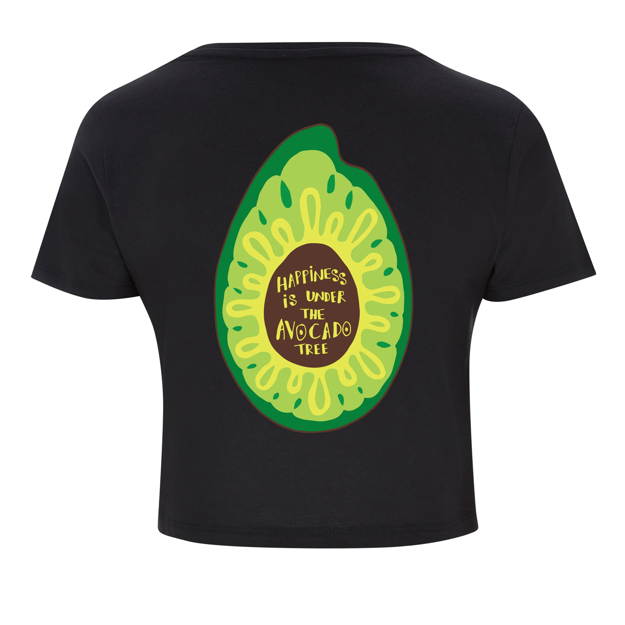 avocado crop top happiness is under the avo tree yogitown