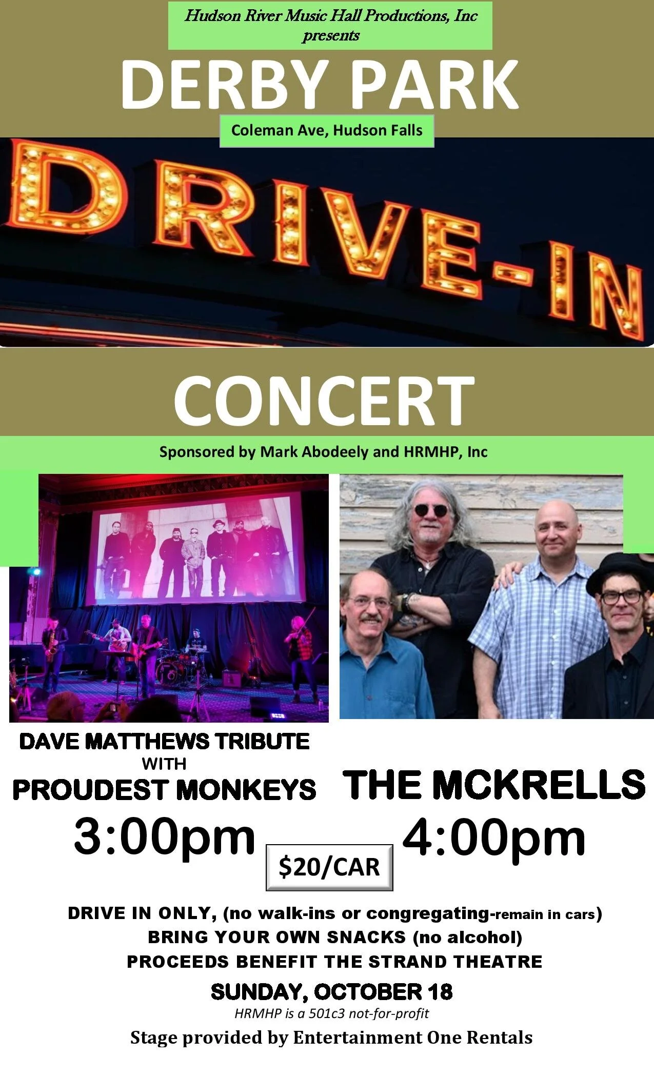 Derby Park Live Music Drive-in Concert