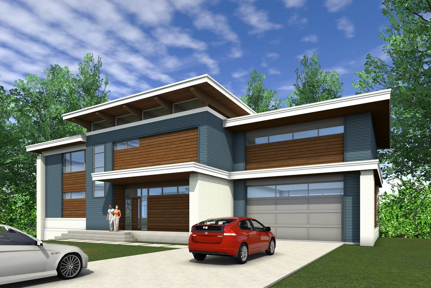 New modern home near Emory University in Atlanta custom designed for a family of five.