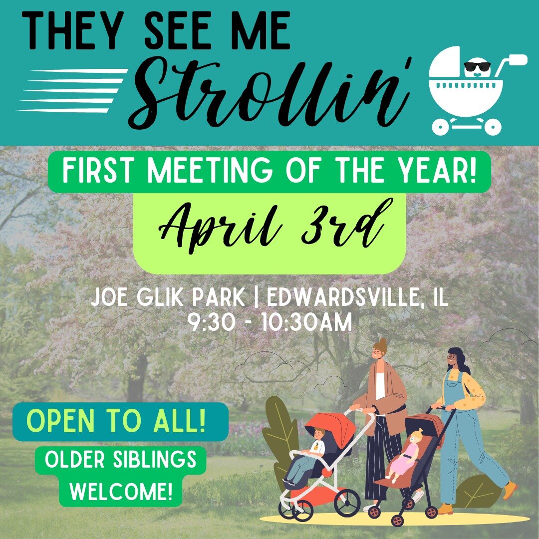 First Stroller Group of the year is NEXT WEDNESDAY, mamas! Join us at Joe Glik Park at 9:30am with:
👟your favorite walking tennies
👶your babe
☀️and hopefully some nice sunshine!

All moms are welcome, and older kiddos too!