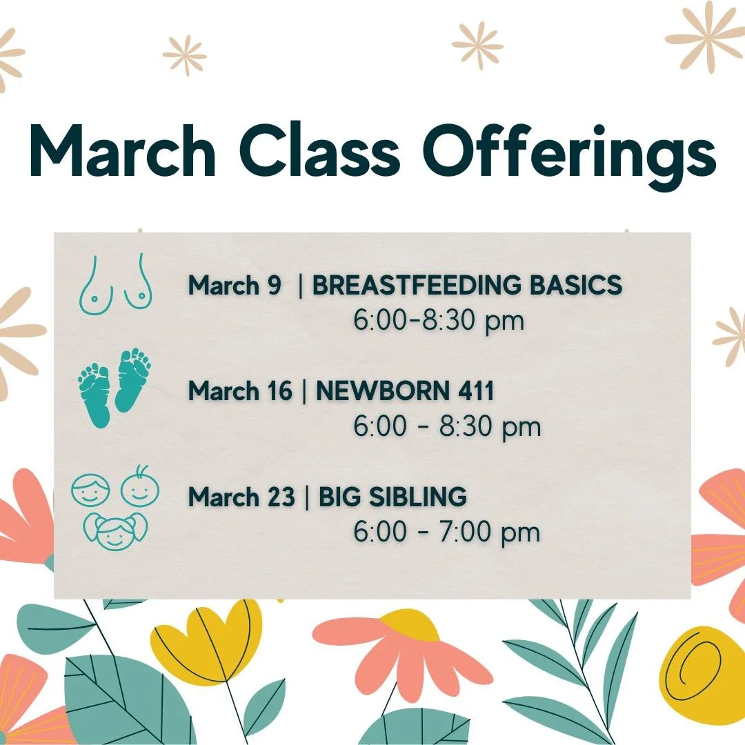 March is packed with support, confidence, and connection 🤍🌸

We&rsquo;ve got you covered through every season of growing your family.

✨Spots fill quickly&mdash;save your seat and join us this March!

BFBasics: https://intakeq.com/booking/iV41TJ?se