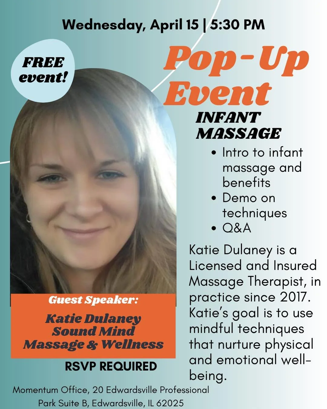 Join us for a gentle, hands-on experience designed to help you connect, soothe, and support your little one 💛

This cozy gathering is all about connection- learning simple, loving ways to bond, communicate, and support your baby through nurturing to