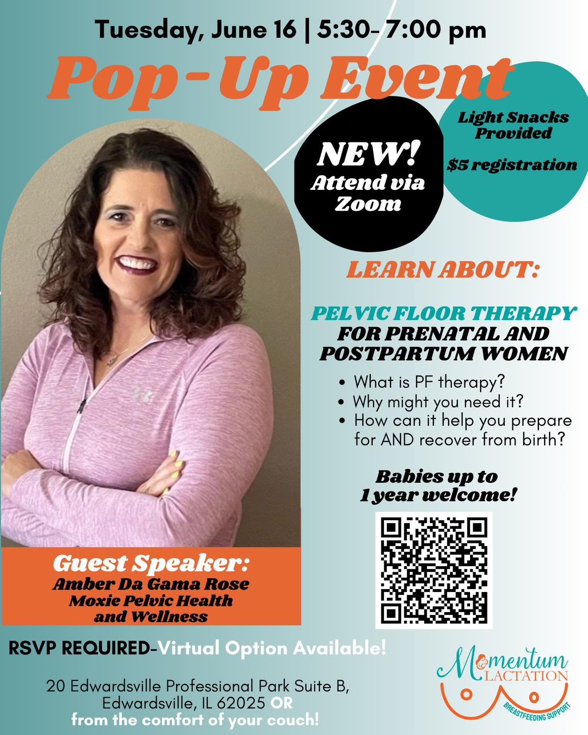 🚨SPOILER ALERT🚨 You don't HAVE to pee your pants every time you sneeze after having a baby!!! Join us next Tuesday (in person or VIRTUAL💻) to learn how pelvic floor physical therapy can be LIFE-CHANGING during pregnancy and postpartum!

Dr. Amber 