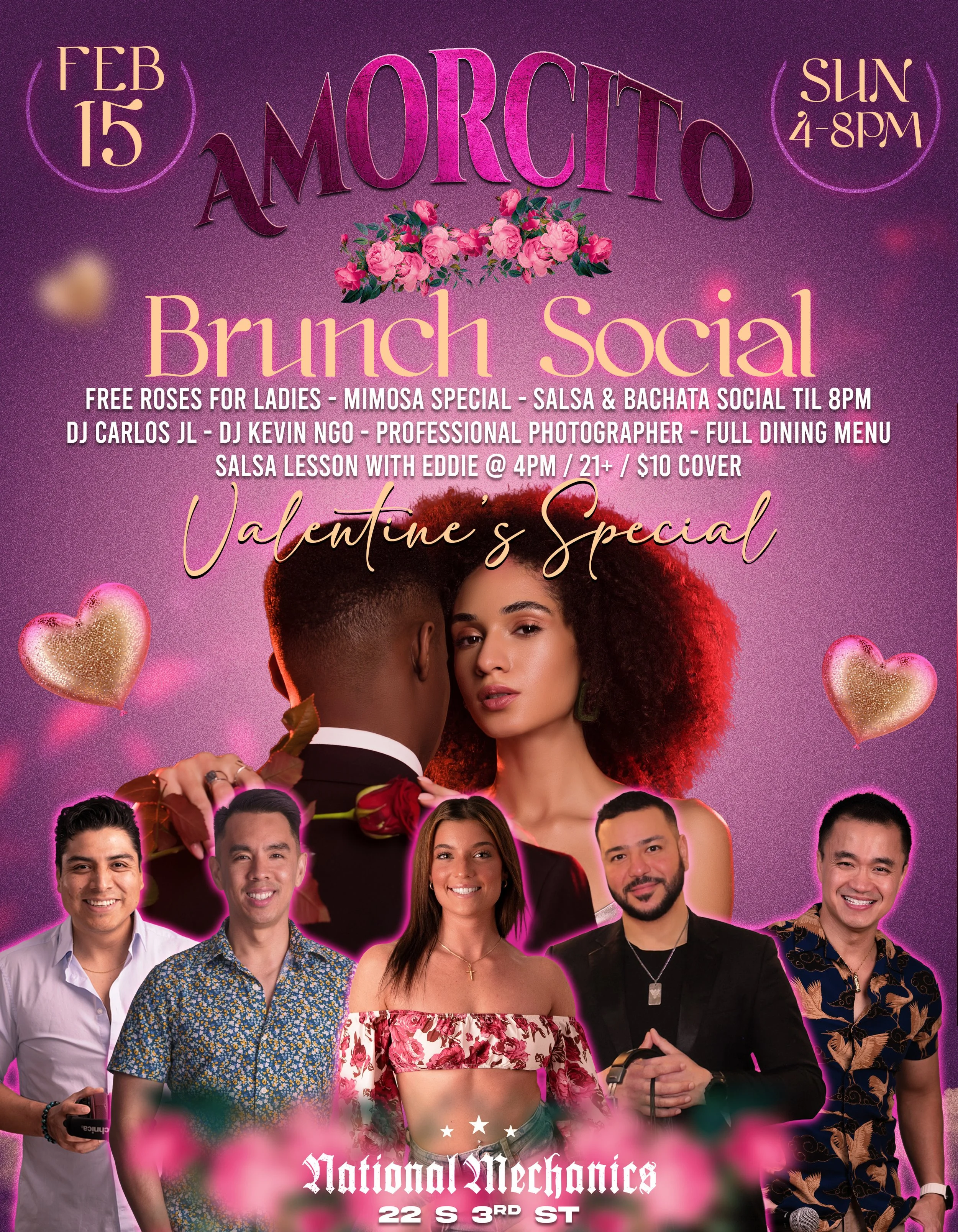 Monthly Sunday Brunch Social - Amorcita Valentines Edition