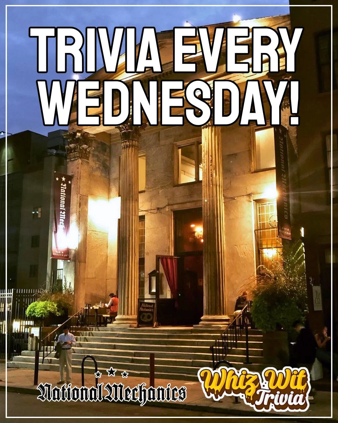 You like trivia? You like beer? You like good eats? Yeah, we thought so! 😏 Come kick it at Natty Macs - Trivia at 8pm w/ @whizwittrivia 

4 rounds | General trivia | Win NM Gift Cards | FREE to play...Come for the FUN, stay for the &ldquo;I knew tha