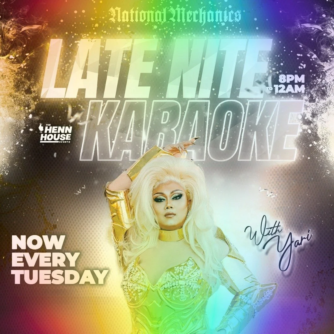 Kick off Pride Month with us  tonight! Late Nite Karaoke hosted by your favorite diva, Yari &Aacute;te, kick off at 8pm... 🎤🎶

This week's theme: LOUD! Grab your besties, pick your favorite anthem &amp; turn the volume all the way up...We want ALL 
