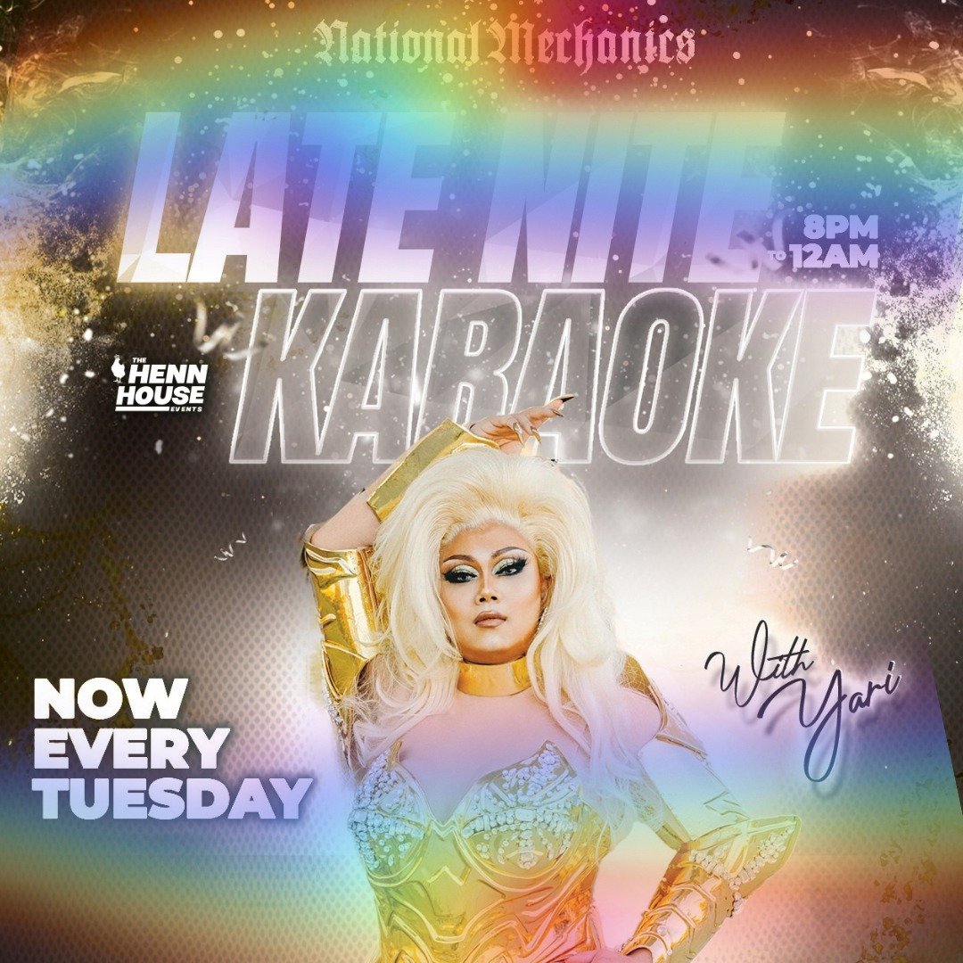 Pride mode: ACTIVATED! 🎶🏳️&zwj;🌈 Join your favorite diva, Yari for Late Nite Karaoke starting at 8pm... 

This week's theme: PRIDE! Bring the besties, grab that mic &amp; give us the songs that make you want to dance, sing &amp; celebrate...It's t