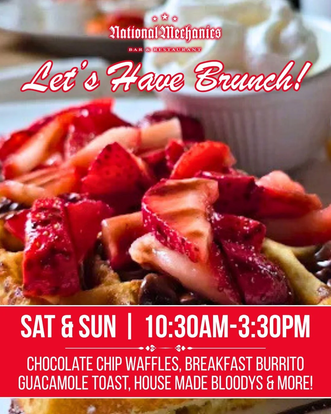 If you're still asking "what should we do today?"... We've got an answer. 😏 Brunch at Natty's till 3:30pm...See you soon! 🧇🍓🥂

Menu: #LinkInBio☝
~~~
#NatMechanics #NattyMacs #Brunch #PhillyBrunch #NeighborhoodFavorite