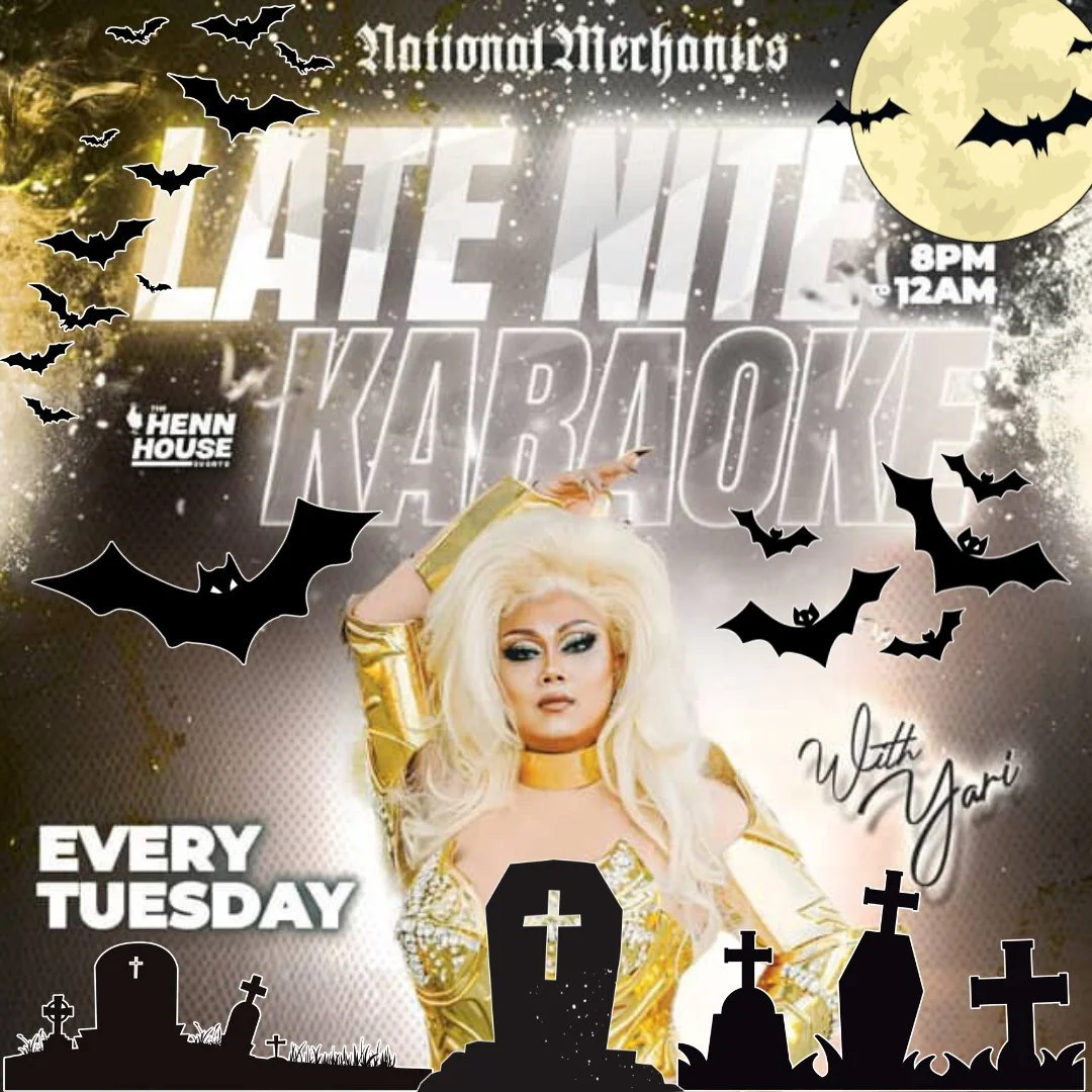 GHOULS JUST WANNA HAVE FUN! 👻🎉 Grab the mic!  It's Late Nite Karaoke at 8pm w/ Yari + Henn House Events. Rock your Halloween costume to win $125 for BEST costume...Announced at 11:30pm! 

THIS WEEK&rsquo;S THEME: SCARE-OKE, the Ultimate Halloween P