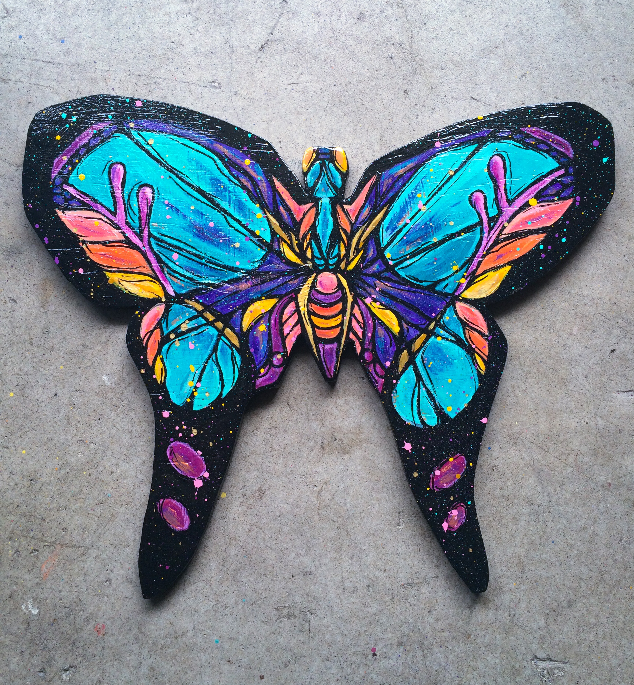 woodcut butterfly