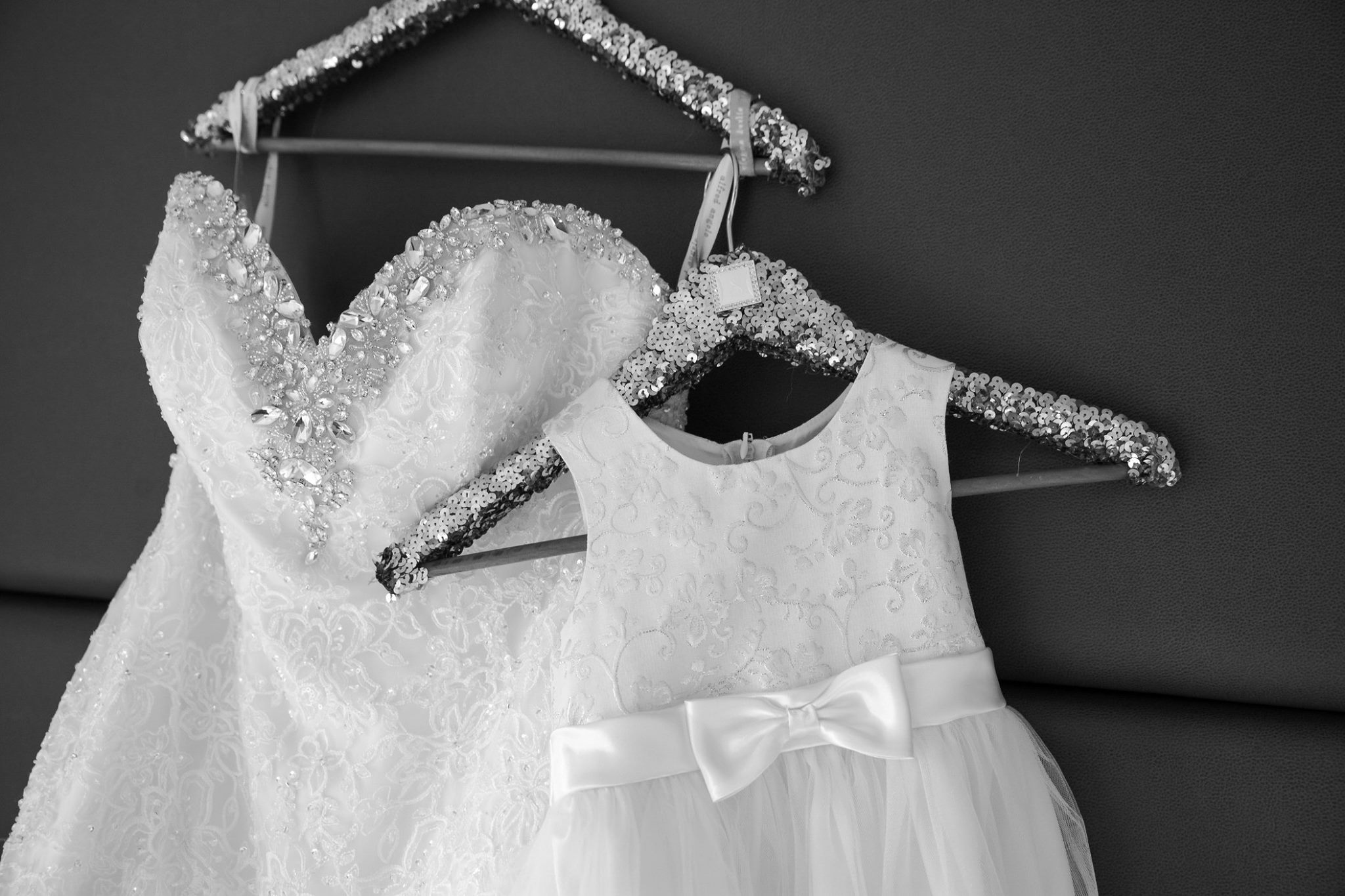 Jaquie's gorgeous dress with Jaylah's sweet flower girl dress