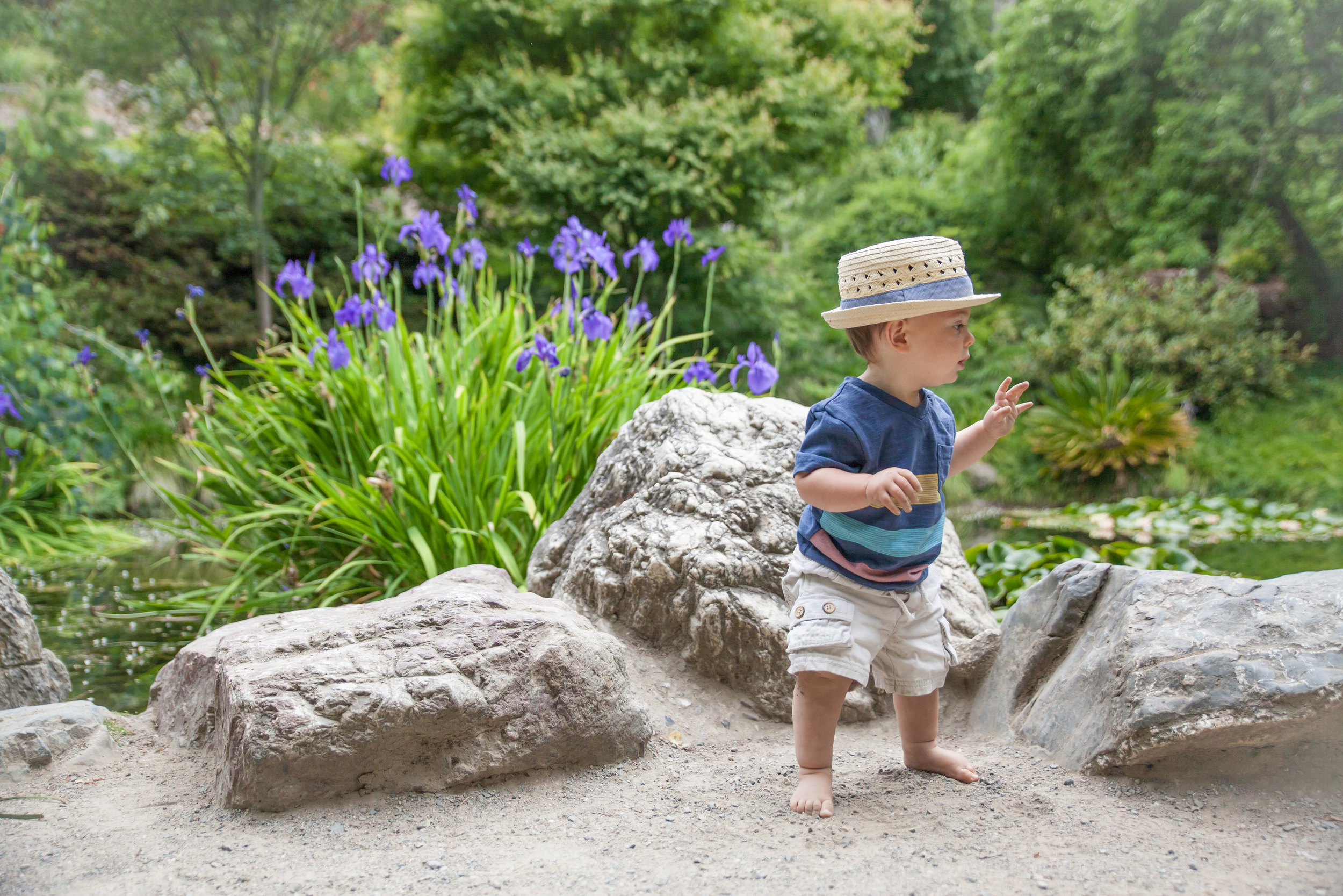 Checking out the scene, trying to decide what to climb on first. 
