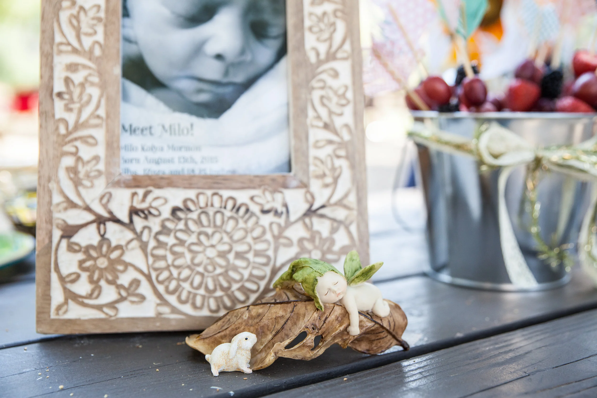 We included Milo's birth announcement in the decor just to remind us how far we've all come together. 