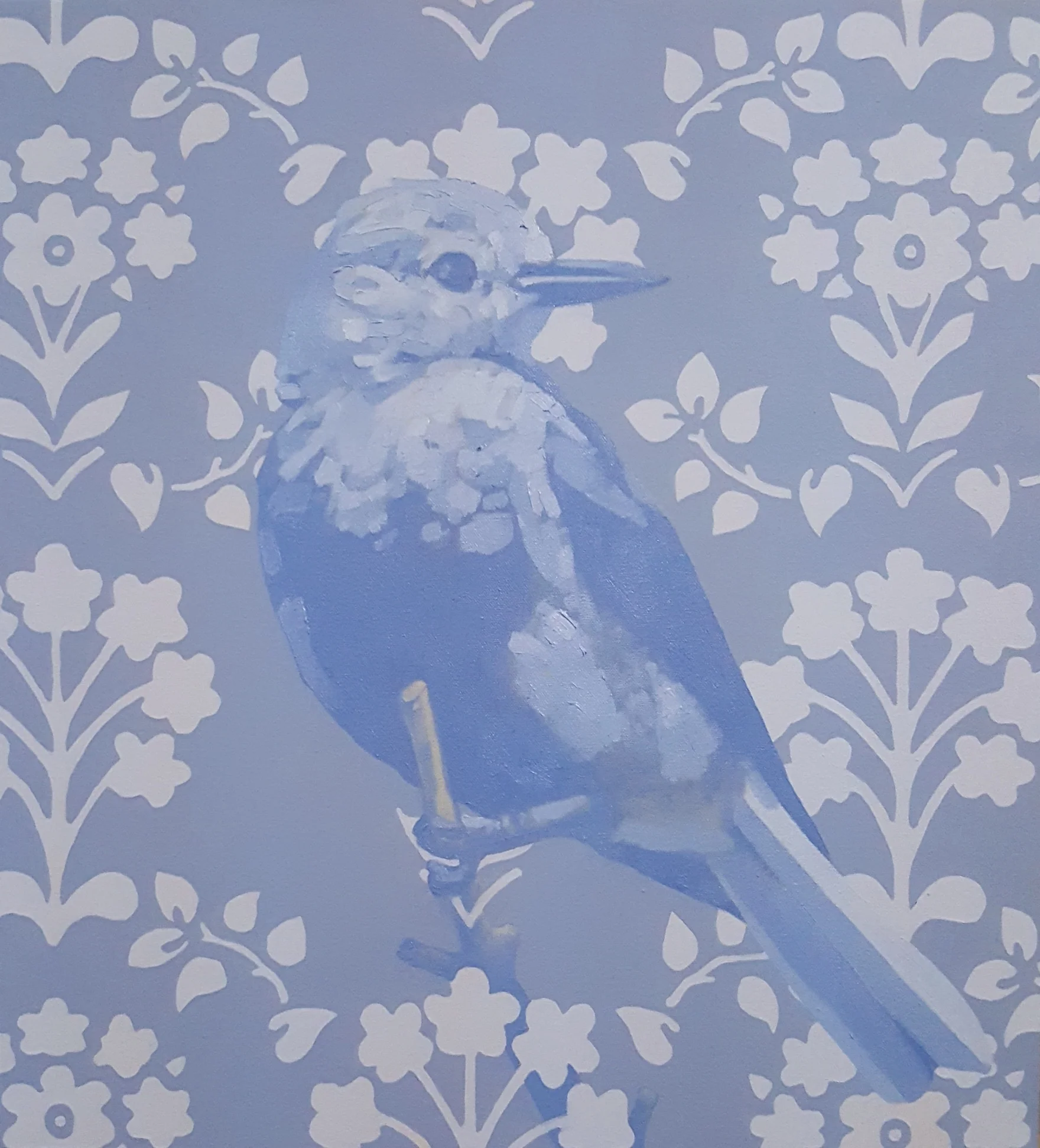 Haylee Fortin, Clark’s Nutcracker, 24x30”, Oil and acrylic on canvas