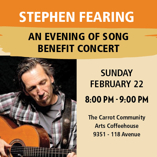 Stephen Fearing: An Evening of Song - Benefit Concert