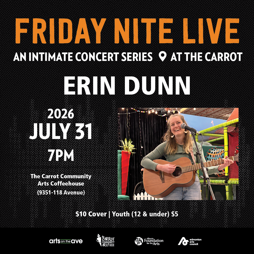 Friday Nite Live Erin Dunn event artwork from The Carrot
