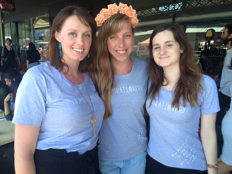 Team Inspirationery at North Melbourne Spring Fling Festival - Jessica Ivers, Tonielle Purdy & Lana Weal.