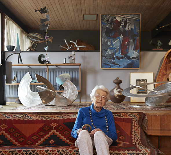 Inge King in the home of Inge King and Graeme King, Warrandyte, December 2015