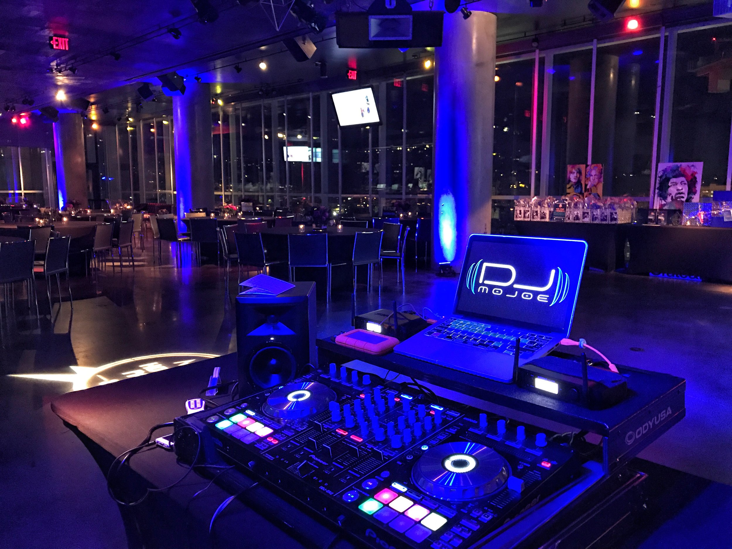 View of DJ Setup at the W Hollywood Hotel for Corporate Event