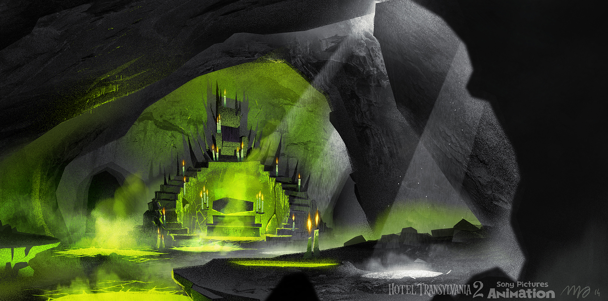 It was first thought of a dramatic place with sulfur pools and fumes.
