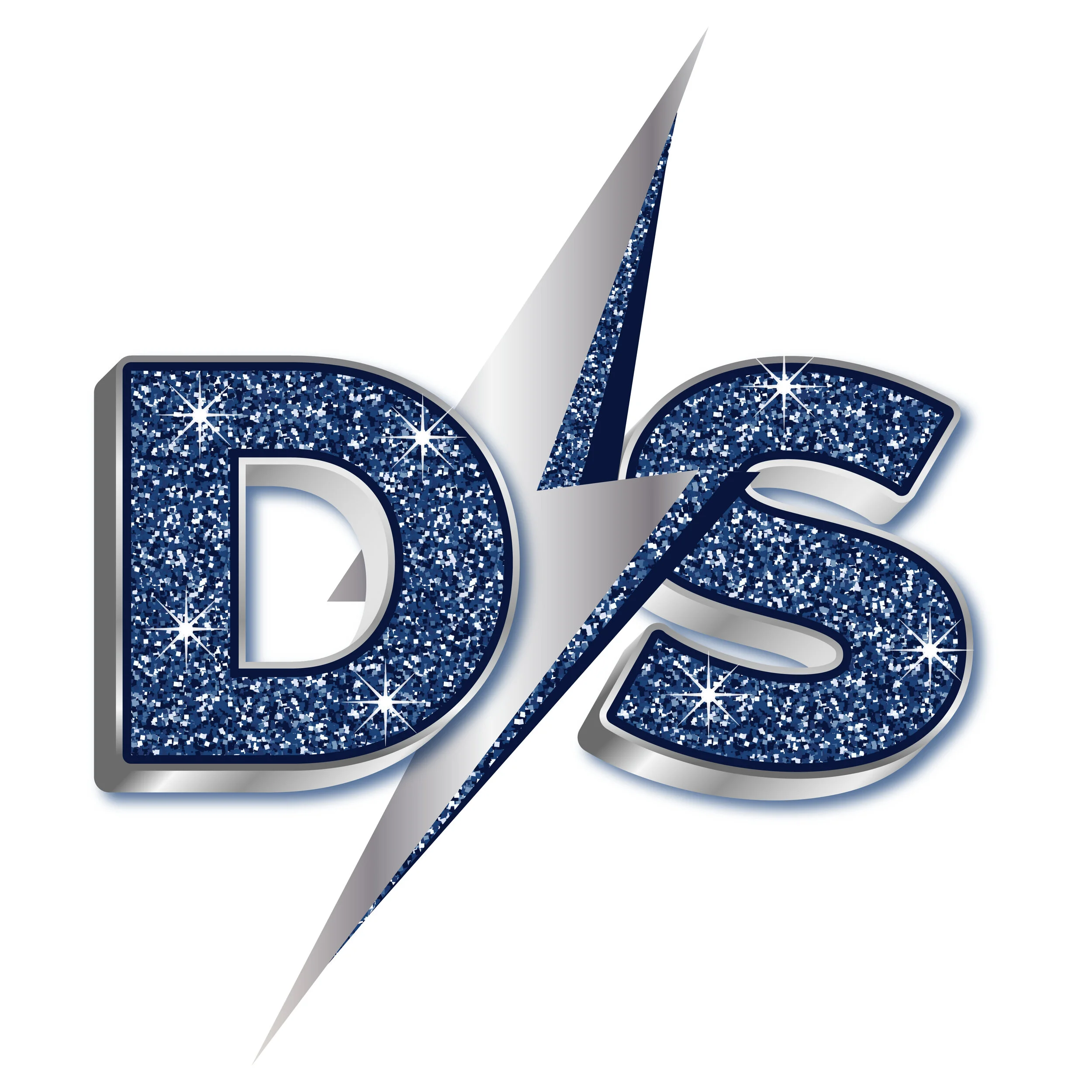 Lightning bolt bat mitzvah logo initials