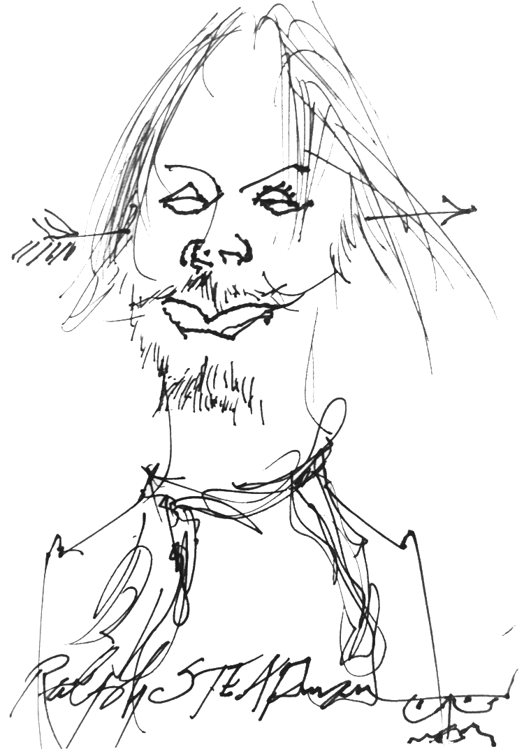 Sketch courtesy of Ralph Steadman.