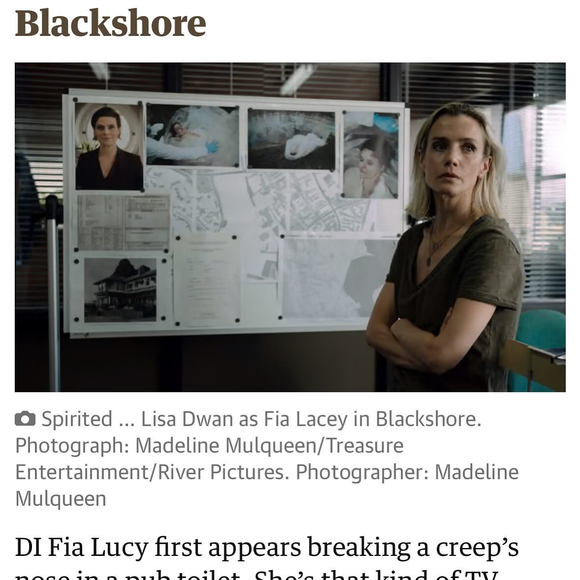 The Guardian - The Seven Best Shows to Stream this Week 

Blackshore makes its U.K. TV debut tomorrow night 9pm on U&amp;Drama. You can also stream it now on U.