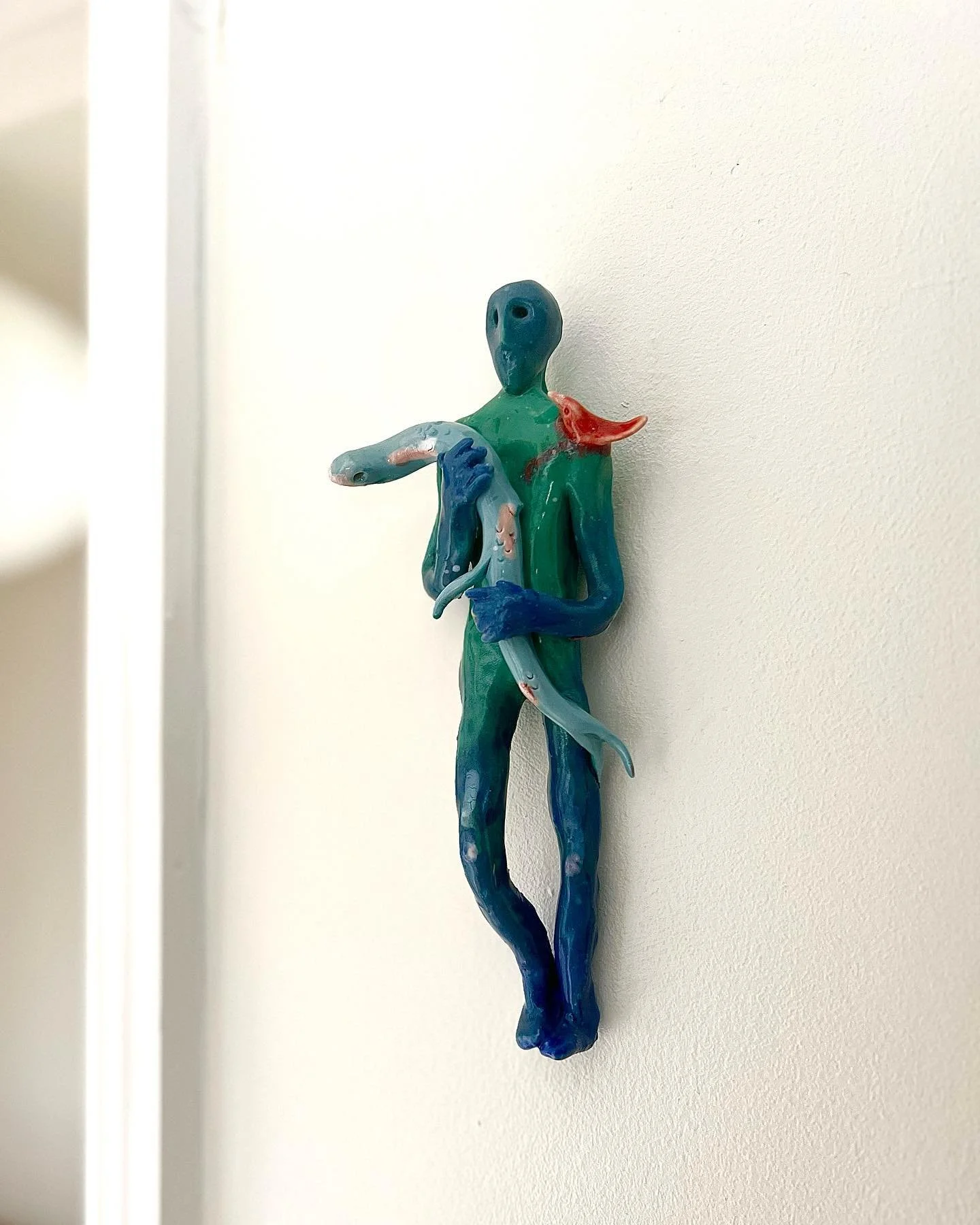 Untitled. Clay and underglaze.