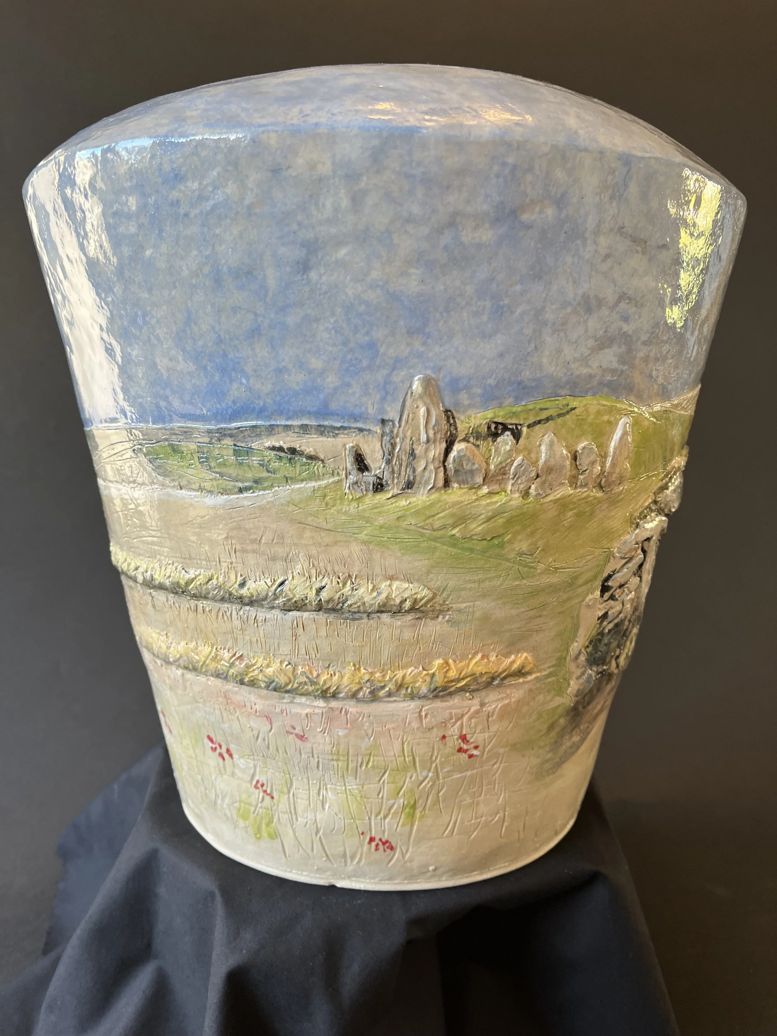 West Kennet long barrow - ceramic - 2025 - 40cms high