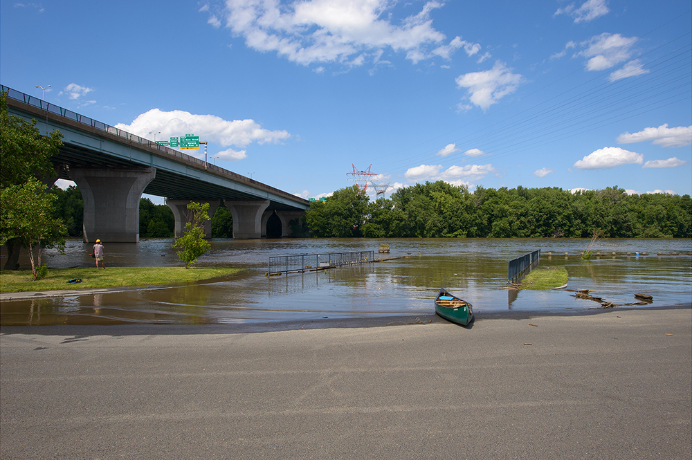 Fourth of July Flood, Charter Oak Landing, Hartford, Conn.