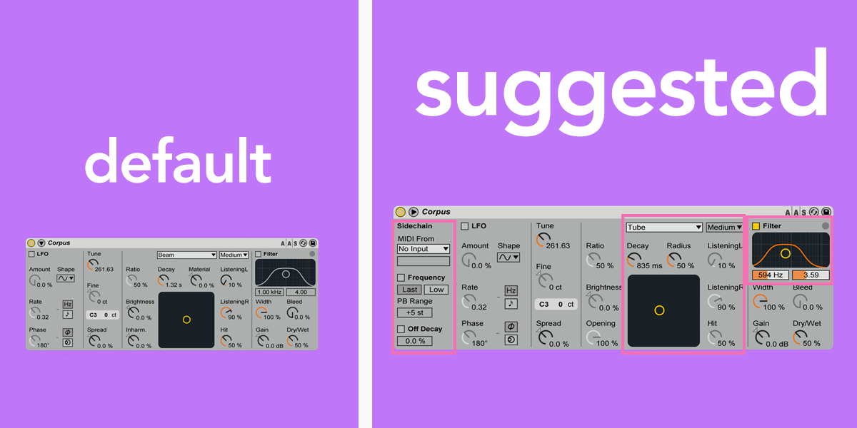 suggested default presets in ableton live — pATCHES