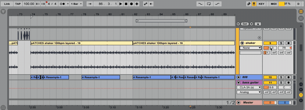 automate volume in ableton live