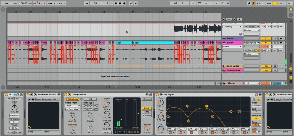 zooming in ableton live
