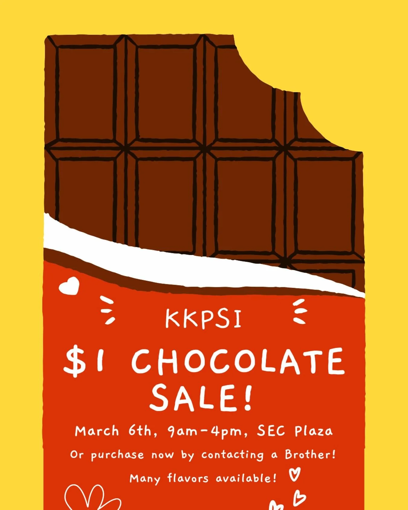 Theta is having a chocolate fundraiser! Contact a Brother or DM us to order now. Or, visit us next Thursday, March 6th, 9-4 in the SEC Plaza! All bars will be 1 dollar, see below for flavor options. All proceeds directly support our chapter and missi