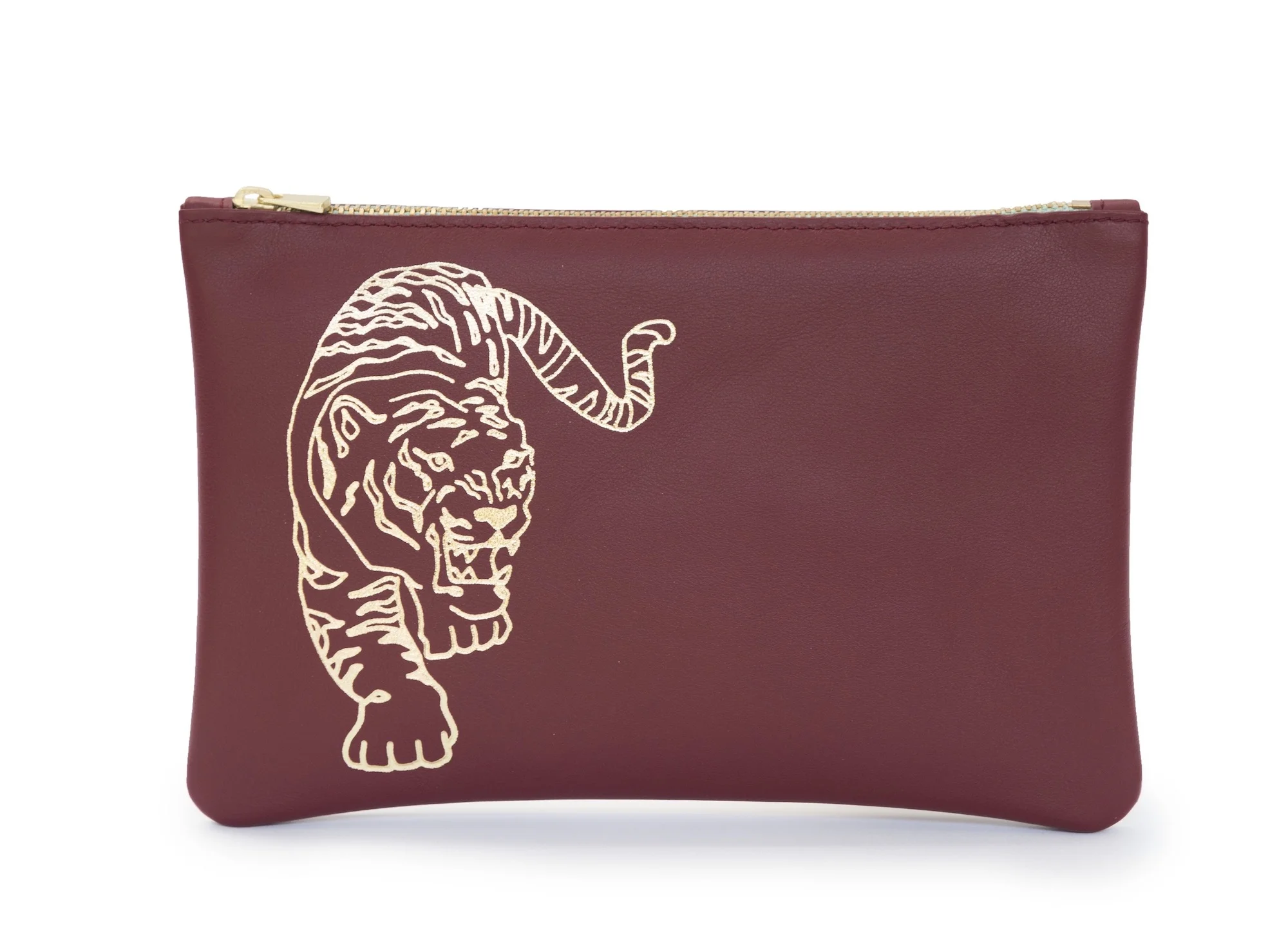 LT004-BU - etui tiger burgundy red