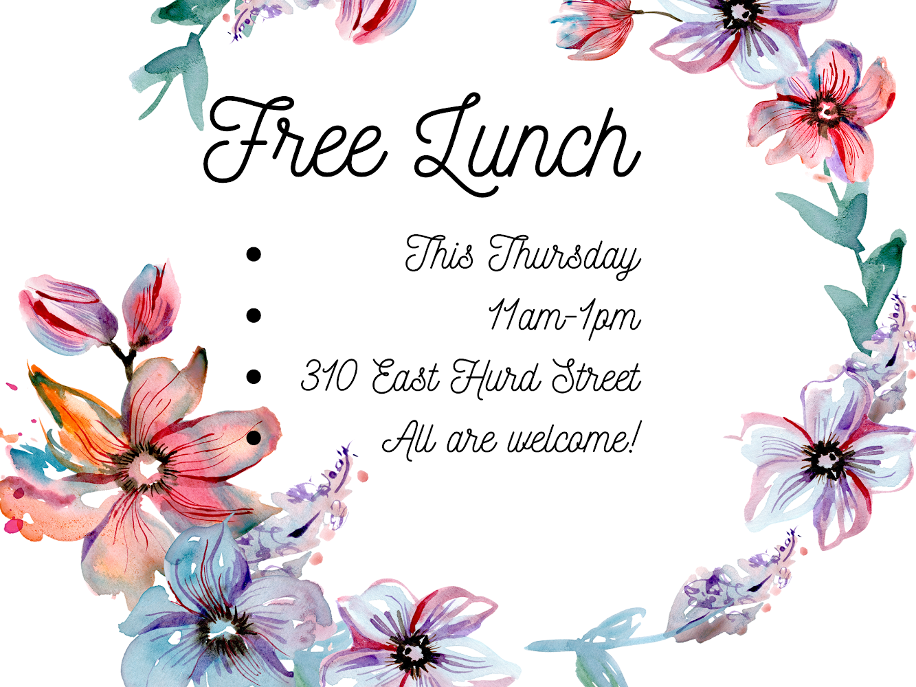 Thursday Free Lunch
