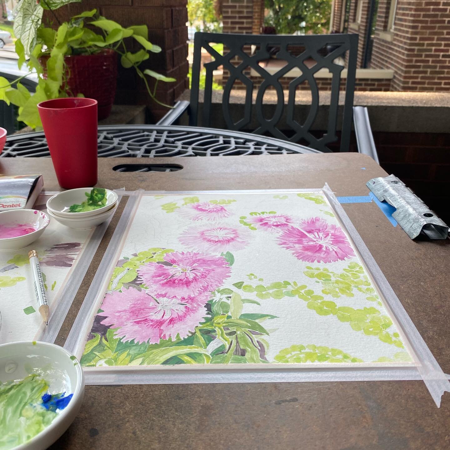 Ahh, my happy place. I haven&rsquo;t worked on this piece in at least a month. Finally making some progress on this gorgeous, sunny day. Happy Friday!!