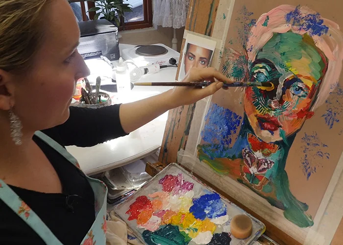 Collaborating with 3 year old Tallulah Jade Rainbow