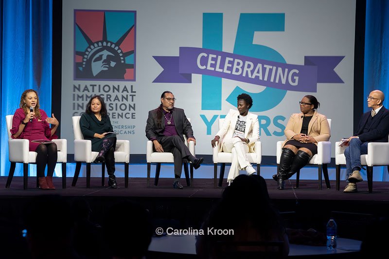  Restoring Hope in Our Democracy: Lessons from the 2022 Midterms featuring (from left to right) Jacqueline Ayers (Planned Parenthood Federation of America), Christine Chen (APIA Vote), Ramon Juan Vasquez (American Indians in Texas at the Spanish Colo