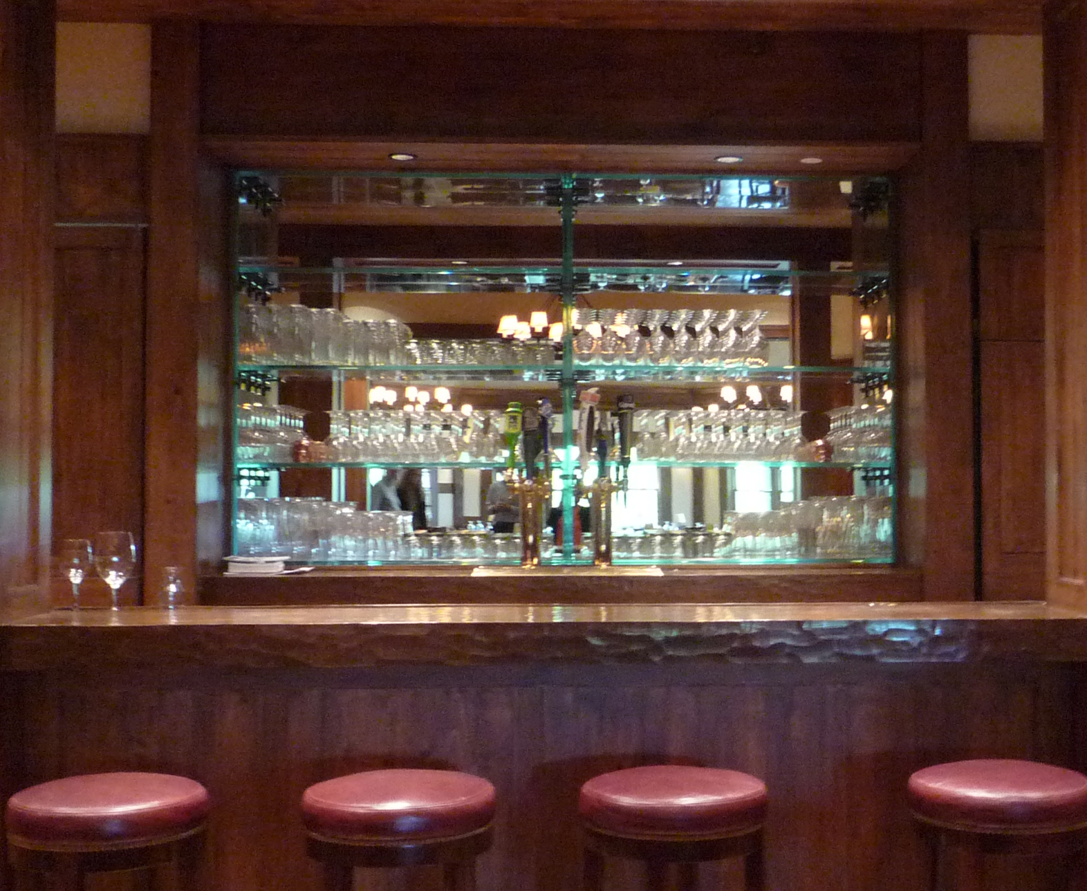  New Rear Glass Shelving and Mirrored Back Bar 